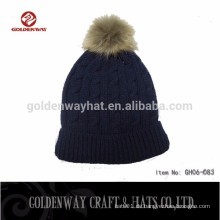 Navy Color Herren Warm Winter Hüte zu dekorieren